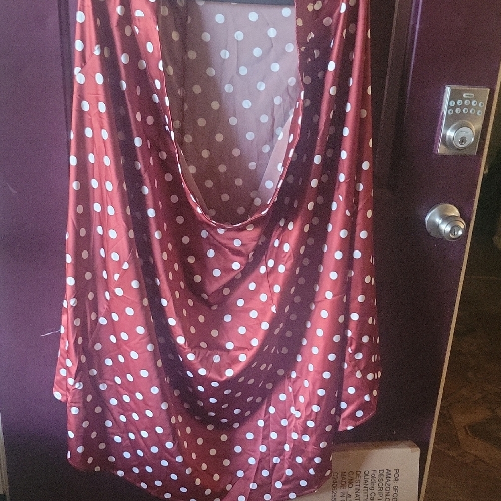 Torrid Brownish/Red and White Polka Dot skirt